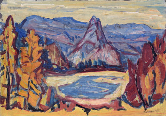 Funtensee, 1969, Öl auf Karton, 40,0 x 57,1 cm